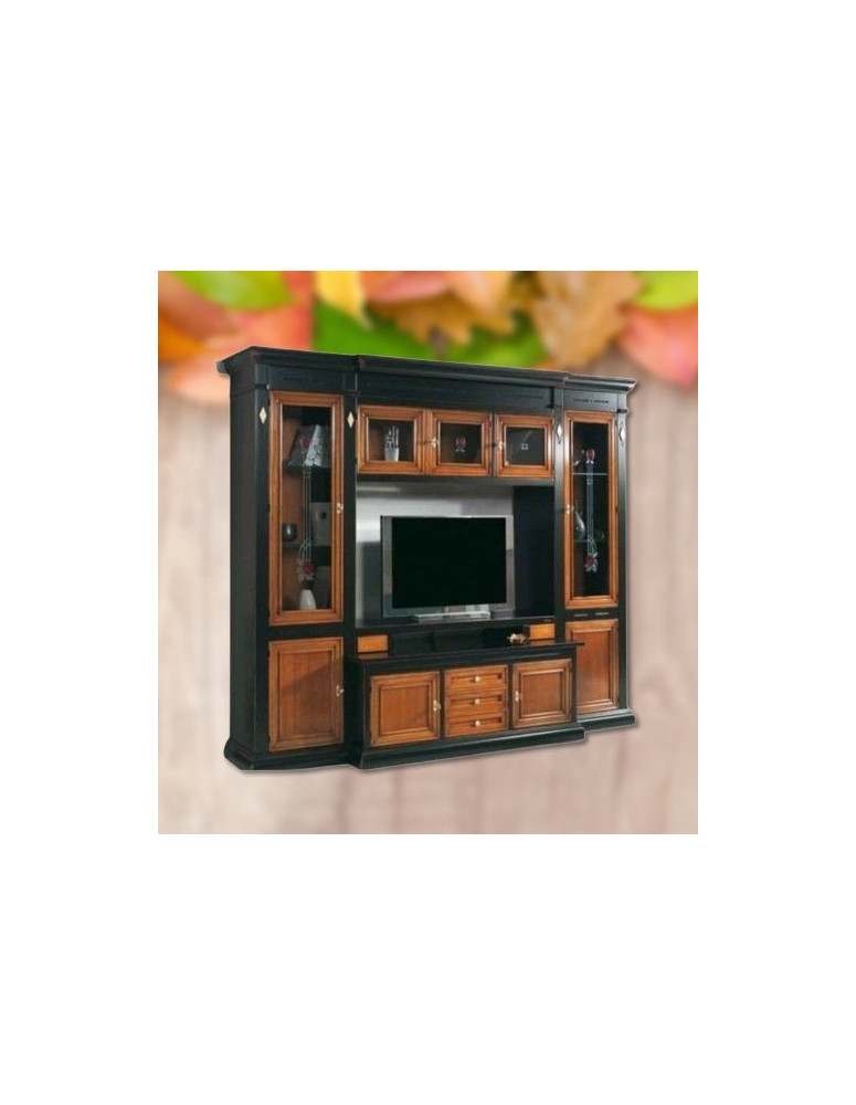 LIBRERIA CON CORPO AVANZATO COMPOSE LACCATA E VERNICIATA