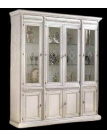 VETRINA 4 VANI LACCATA CON INTAGLIA