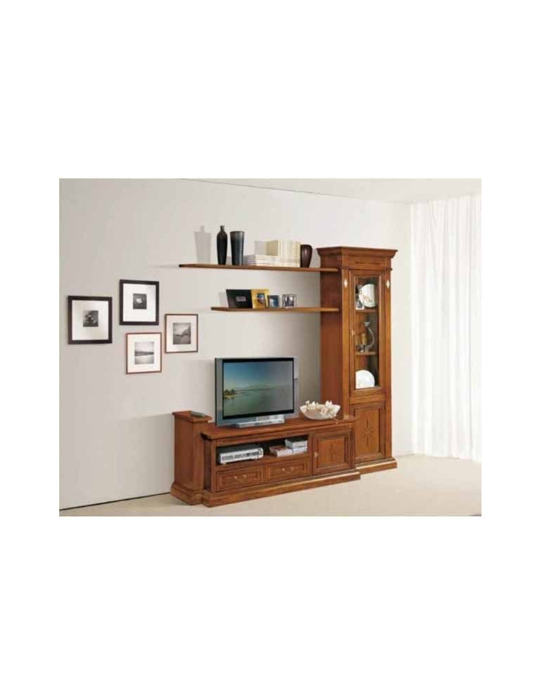 LIBRERIA CON CORPO AVANZATO PICCOLA  PIU' VANO TV