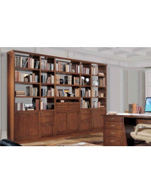 COMPOSIZIONE  LINEARE A LIBRERIA  IN LEGNO