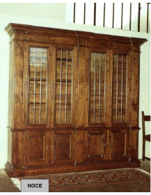 VETRINA A 4 ANTE VETRI LEGATI OTTONE