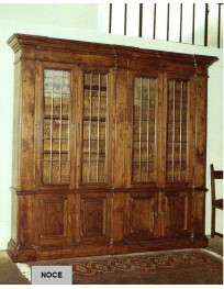 VETRINA A 4 ANTE VETRI LEGATI OTTONE