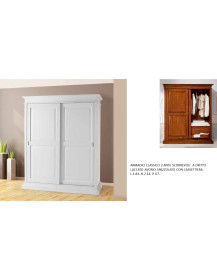 ARMADIO CLASSICO 2 ANTE SCORREVOLI  A DRITTO LACCATO