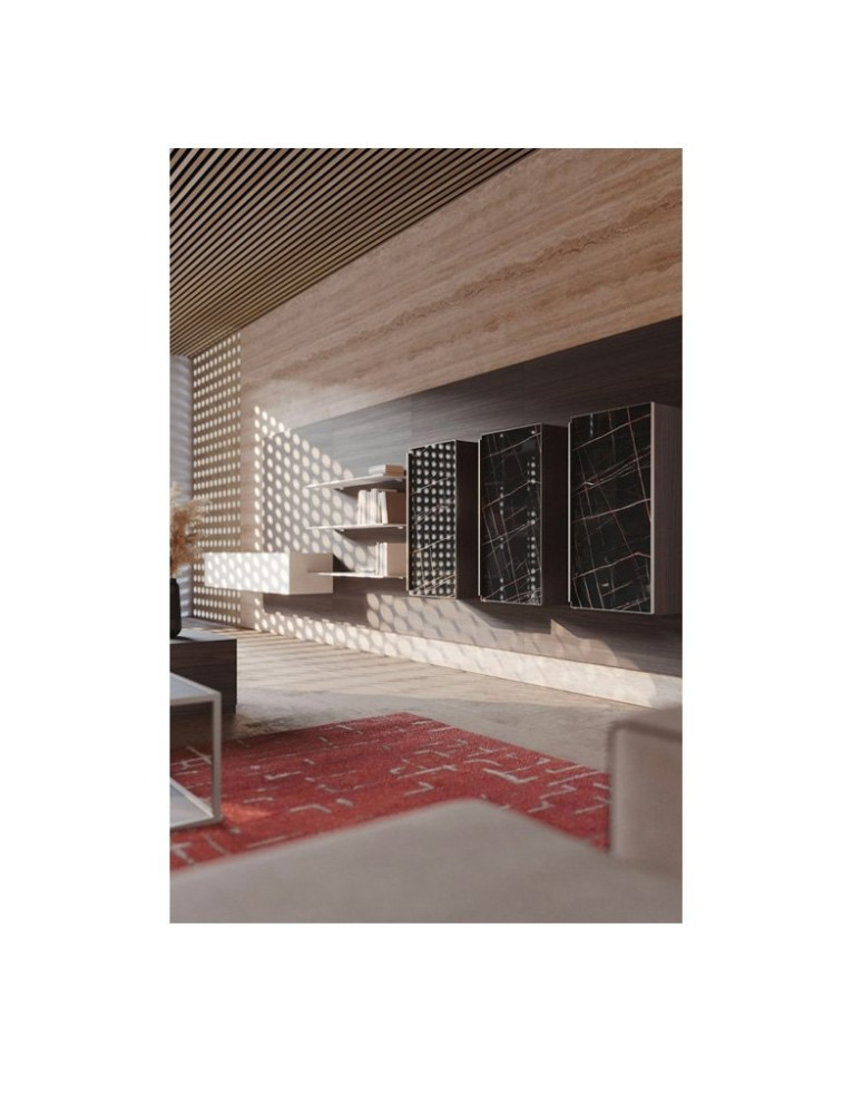 COMPOSIZIONE A PARETE CON LIBRERIA