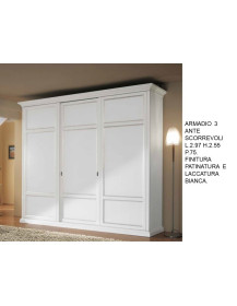 ARMADIO 3 ANTE SCORREVOLI LACCATO