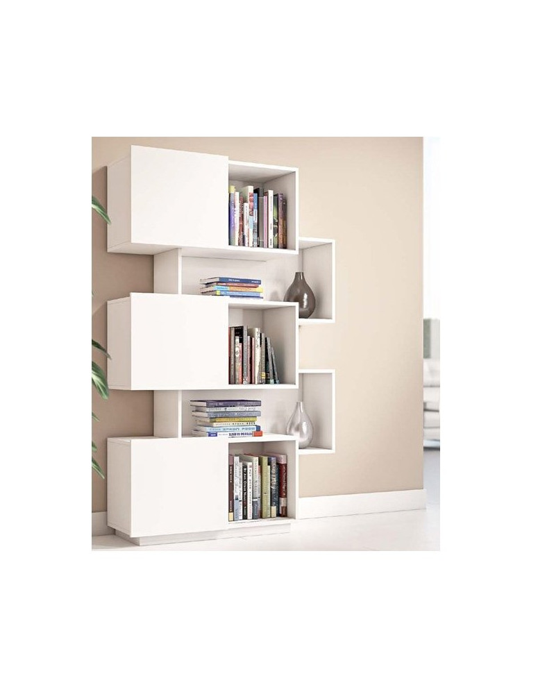 LIBRERIA VERTICALE LACCATA BIANCA