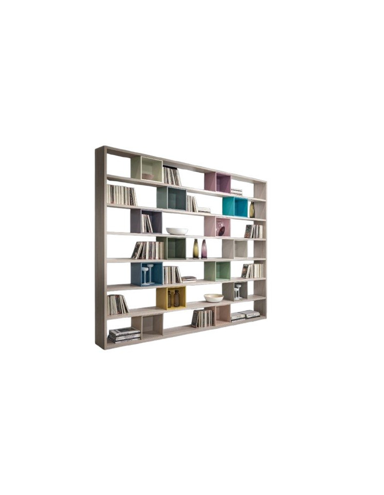 LIBRERIA A GIORNO CON VARIE ESSENZE DI COLORI