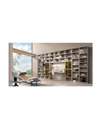 LIBRERIA CON VANI A GIORNO PIU PIANO CON SCRIVANIA