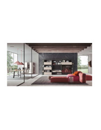 LIBRERIA CON RIBALTE,APERTURA CON PUSH TO OPEN