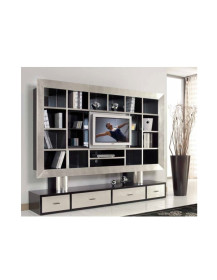 LIBRERIA  CON PORTA TV SCORREVOLE E SPECCHI