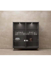 MADIA CON DUE ANTE A VETRO E LUCI INTERNE