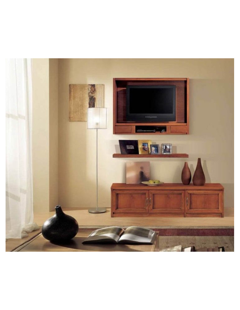 SOGGIORNO  CON ANTINE  LEGNO CON SPOSTAMENTO MANUALE PER TV