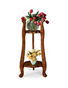 PORTA VASO CON DUE PIANI VERNICIATO  ANTICHIZZATO