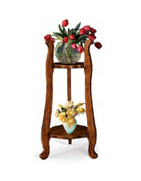 PORTA VASO CON DUE PIANI VERNICIATO  ANTICHIZZATO