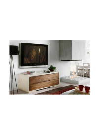 PORTA TV  2 CASSETTI CON GUIDE AMMORTIZZATE LACCATO DECAPE