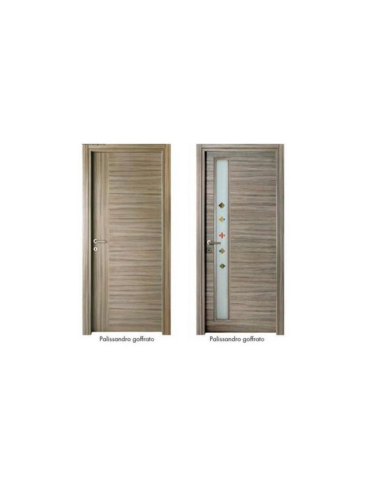 PORTE CON FASCIA VETRO PALISSANDRO