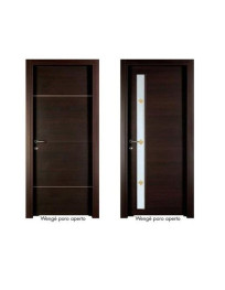 PORTE WENGE’ CON FASCIA VETRO