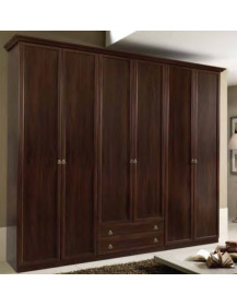 ARMADIO 6 ANTE A BATTENTE CLASSICO CON DUE CASSETTI ESTERNI