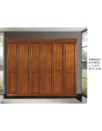 ARMADIO 6 PORTE BATTENTI IN LEGNO