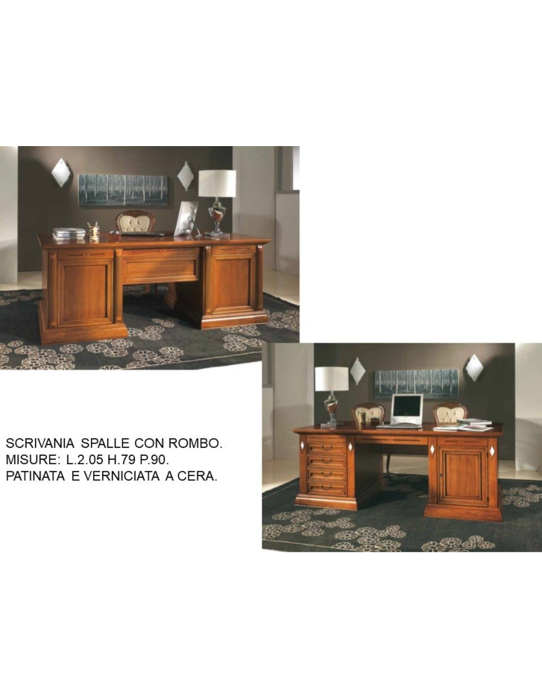 SCRIVANIA SPALLE CON ROMBO.