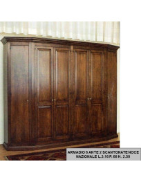 ARMADIO 6 PORTE NOCE NAZIONALE