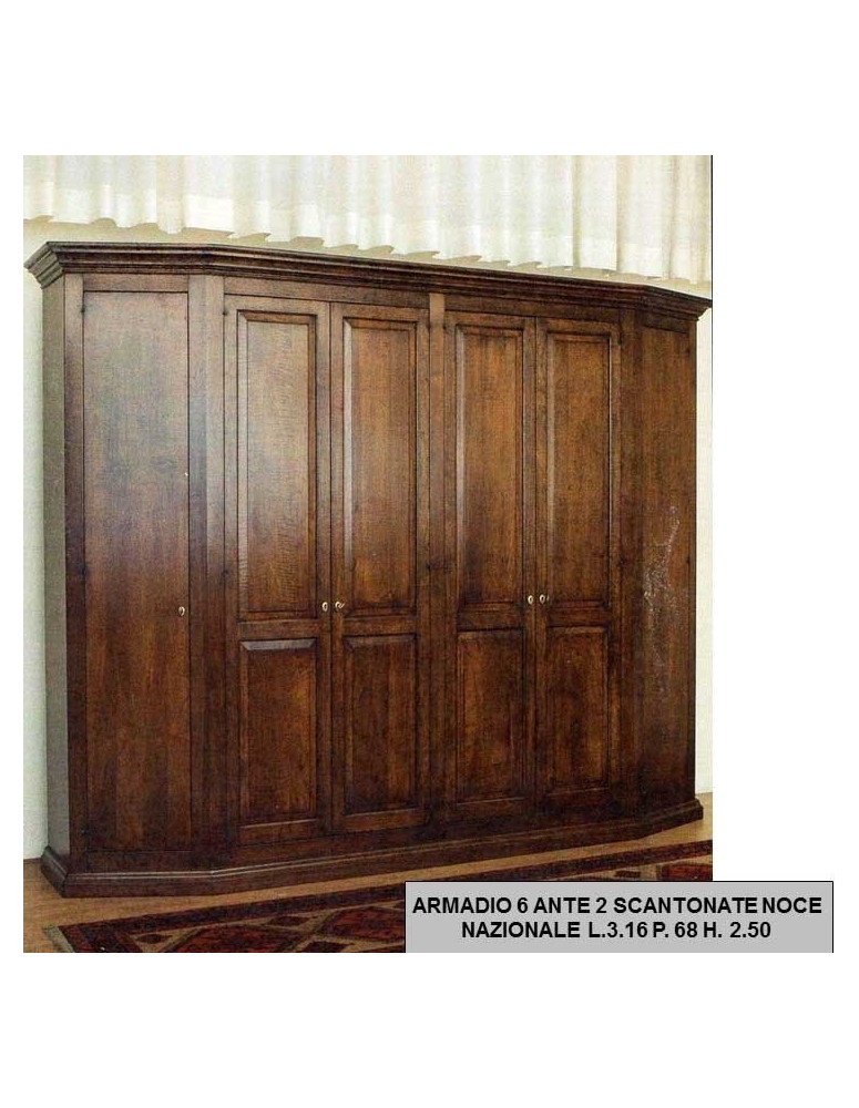 ARMADIO 6 PORTE NOCE NAZIONALE