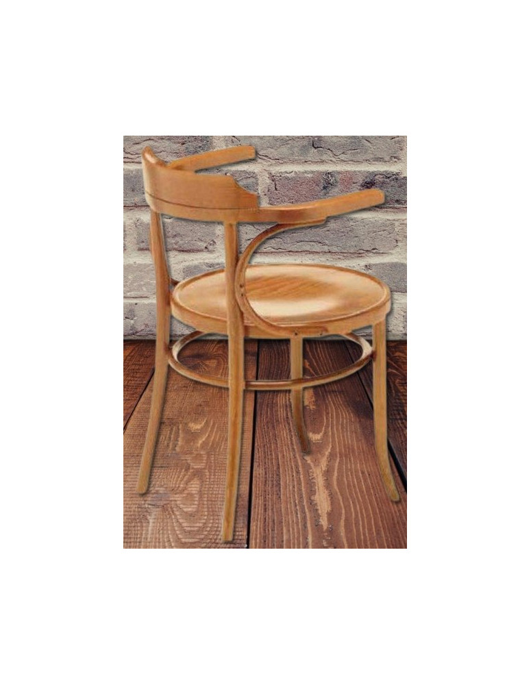 SEDIA  CON BRACCIOLI  IN  FAGGIO