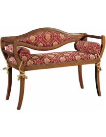 DIVANETTO CON RULLI IMBOTTITO LATERALI IN FAGGIO