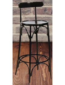 SGABELLO CON SCHIENALE  IN  FAGGIO