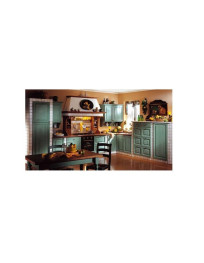 CUCINA SU MISURA IN MURATURA ANTA DECAPE FRASSINO SUL VERDINO