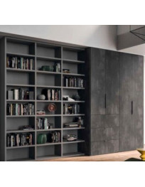 ARMADIO BATTENTE CON LIBRERIA