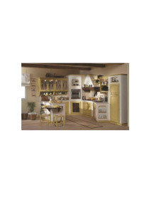 CUCINA IN MURATURA SU MISURA E DECAPE GIALLINO