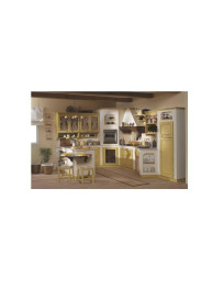 CUCINA IN MURATURA SU MISURA E DECAPE GIALLINO