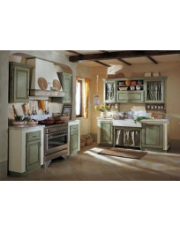 CUCINA IN MURATURA SU MISURA DECAPE VERDE