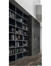 ARMADIO BATTENTE CON LIBRERIA