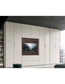 ARMADIO A BATTENTE ARMADIO A BATTENTE CON  PORTA TV CON SCHIENALE GIREVOLE.