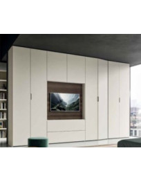 ARMADIO A BATTENTE ARMADIO A BATTENTE CON  PORTA TV CON SCHIENALE GIREVOLE.