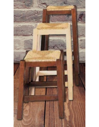 SGABELLO/SEDIA IN PAGLIA E LEGNO DI FAGGIO