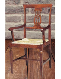 POLTRONA CLASSICA CON SEDUTA DI PAGLIA