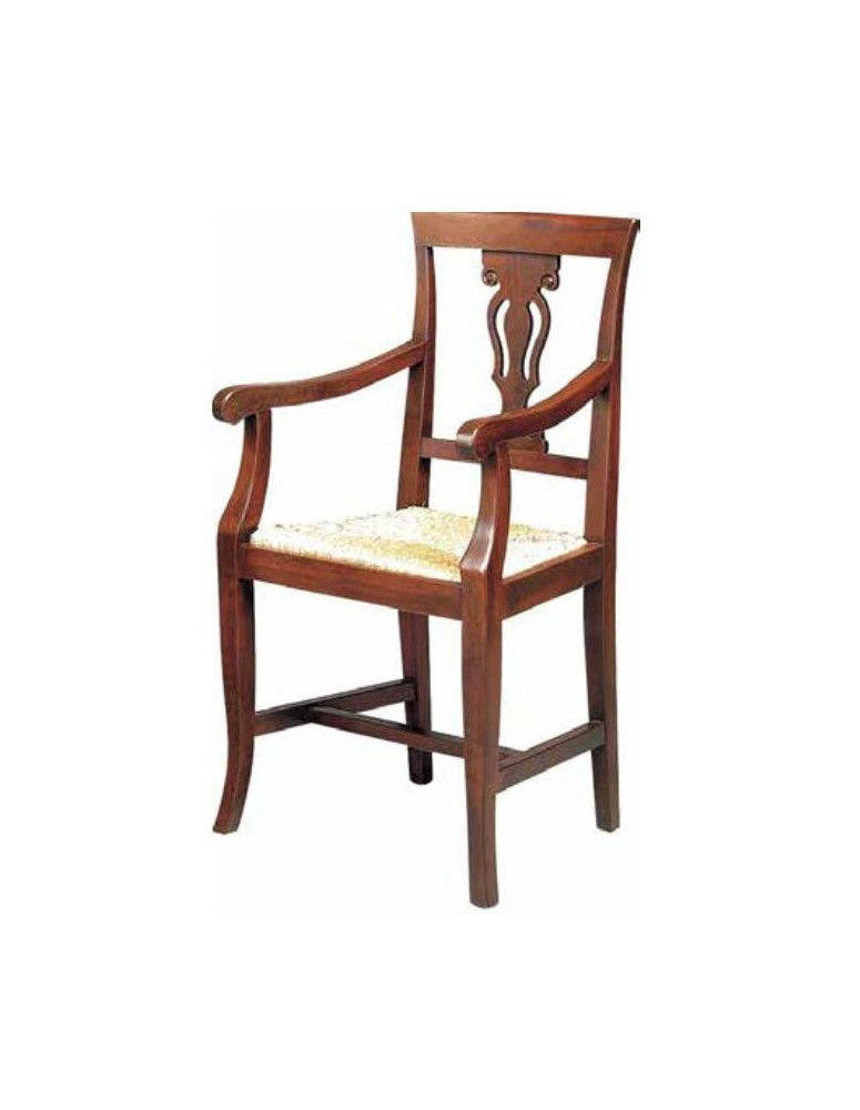 POLTRONA IN PAGLIA  IN  FAGGIO