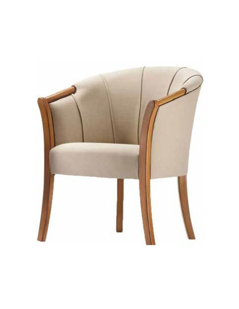 POLTRONA IMBOTTITA IN FAGGIO