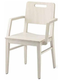 SEDIA CON BRACCIOLI IN FAGGIO O FRASSINO