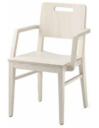 SEDIA CON BRACCIOLI IN FAGGIO O FRASSINO