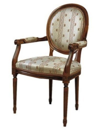 POLTRONA STYLE IMBOTTITO IN LEGNO MASSELLO