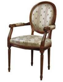 POLTRONA STYLE IMBOTTITO IN LEGNO MASSELLO