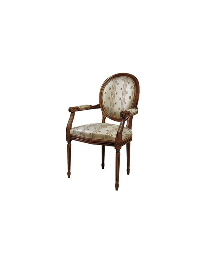 POLTRONA STYLE IMBOTTITO IN LEGNO MASSELLO