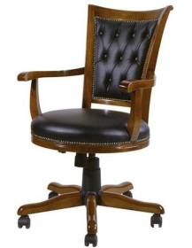 POLTRONA UFFICIO GIREVOLE STYLE IN LEGNO MASSELLO