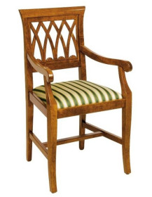 POLTRONA CLASSICA IN LEGNO MASSELLO