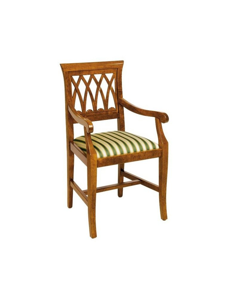 POLTRONA CLASSICA IN LEGNO MASSELLO