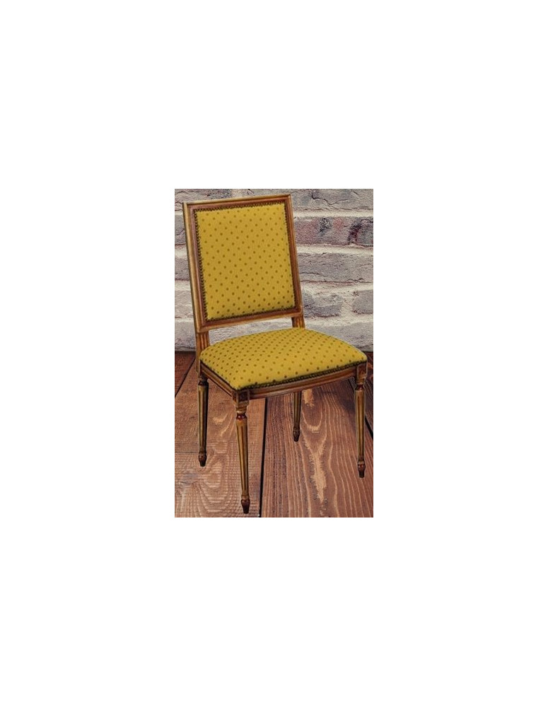 SEDIA IMBOTTITA STYLE IN LEGNO MASSELLO